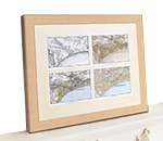Personalised historical framed maps