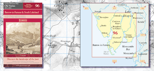 96 BARROW IN FURNESS & SOUTH LAKELAND | Ordnance Survey Hiking Map